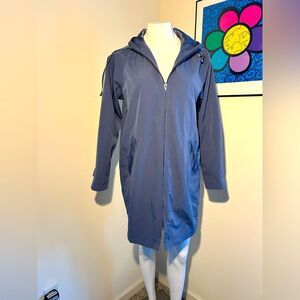 LL Bean womens Blue Jacket with Hood Size S